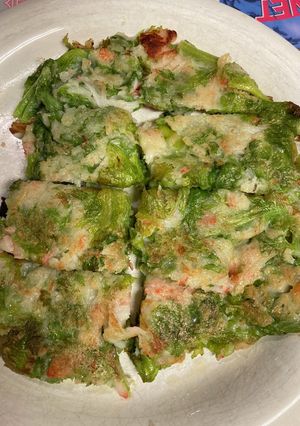 わさび菜とカニカマのチヂミ-レシピのメイン写真
