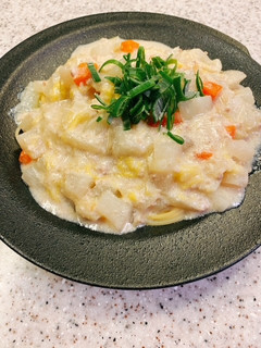 白菜と大根の豆乳クリームパスタ-レシピのメイン写真