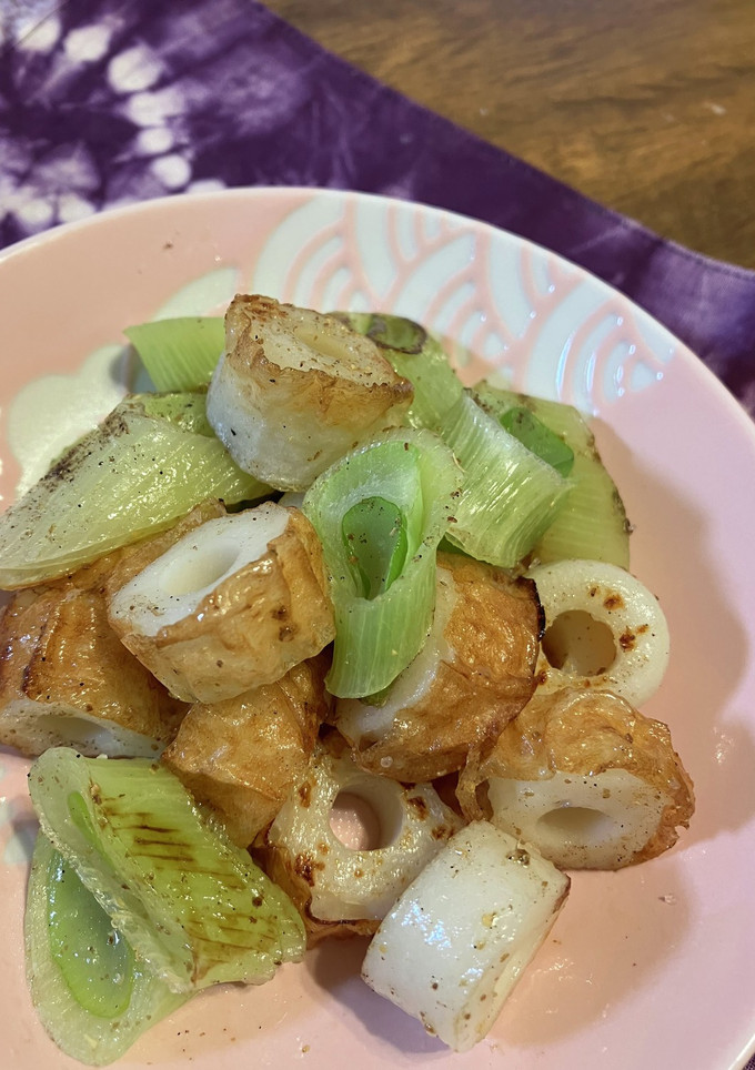 ちくわとねぎの塩炒め（お弁当に）-レシピのメイン写真