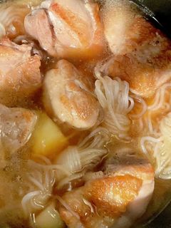 鶏ももと結びこんにゃくの煮物-レシピのメイン写真