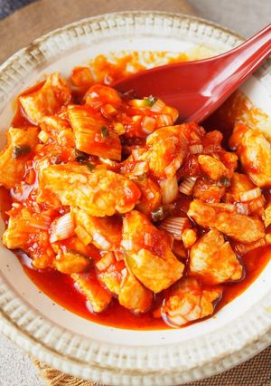 鶏むねチリ炒め-レシピのメイン写真