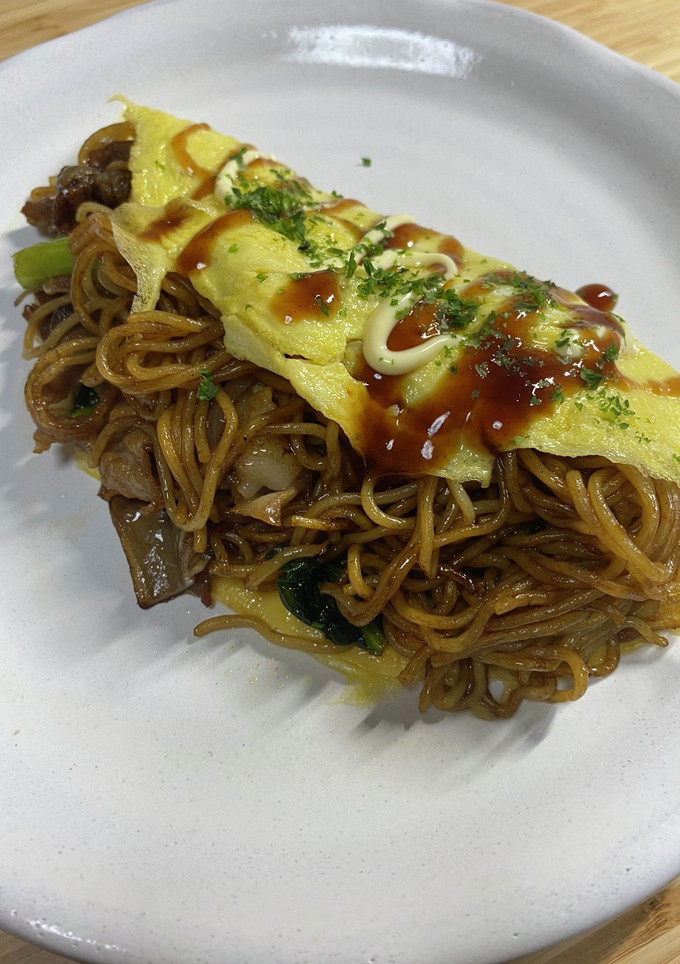 屋台風♪オム焼きそば-レシピのメイン写真