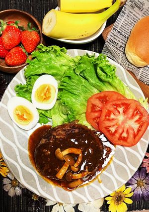 豆腐in煮込みハンバーグ♪( ´▽｀)-レシピのメイン写真