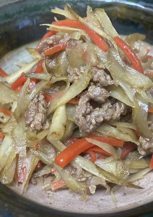 ゴボウの肉入りきんぴら-レシピのメイン写真