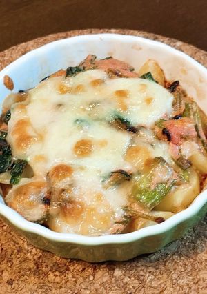 簡単！ほうれん草とたらこのポテトピザ-レシピのメイン写真