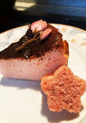 春色　桜のバスクチーケーキ-レシピのメイン写真
