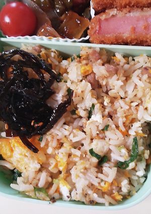 お弁当に、ネギ炒飯！簡単！材料2個で♡-レシピのメイン写真