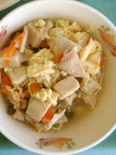 凍り豆腐の卵とじ煮(学校給食)-レシピのメイン写真