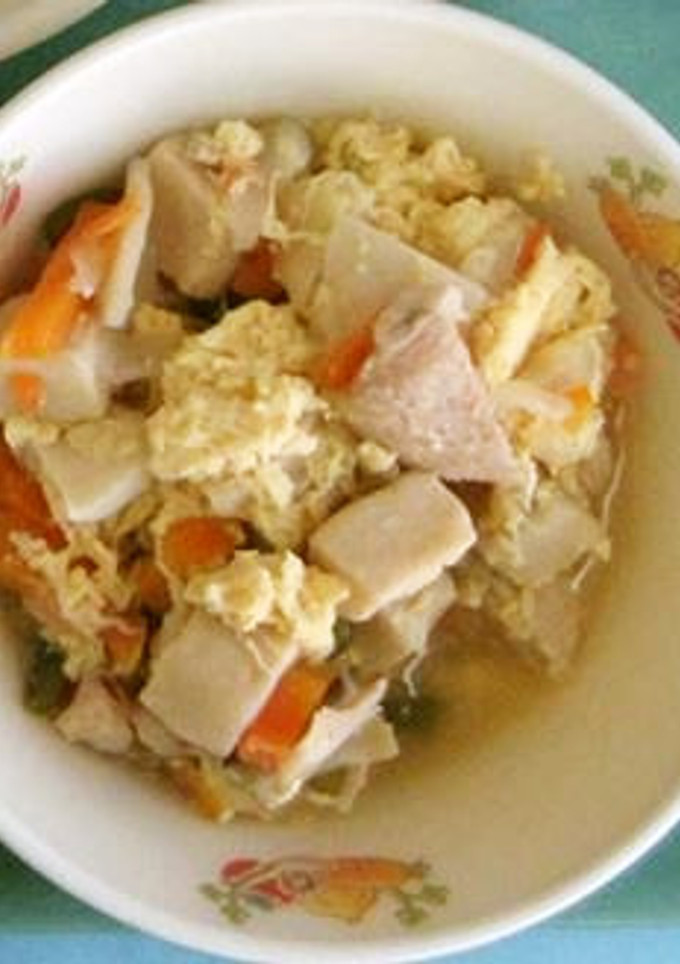 凍り豆腐の卵とじ煮（学校給食）-レシピのメイン写真