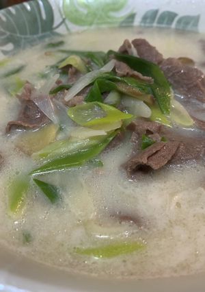 コムタン風　牛薄切り肉のミルクスープ-レシピのメイン写真
