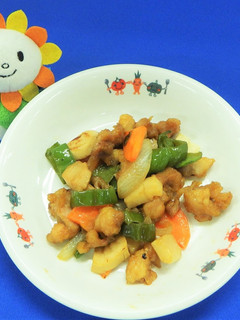 野菜たっぷり酢鶏★尾張旭市学校給食-レシピのメイン写真