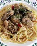 自家製 牡蠣のオイル漬けスパゲティ