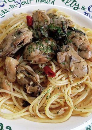 自家製 牡蠣のオイル漬けスパゲティ-レシピのメイン写真