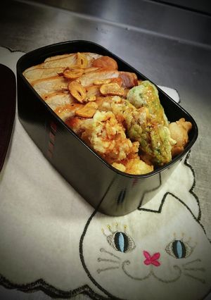 にんにくオイルで豚焼きおじさん弁当!-レシピのメイン写真