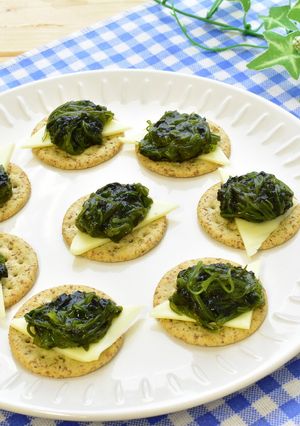 海苔めかぶのチーズカナッペ-レシピのメイン写真