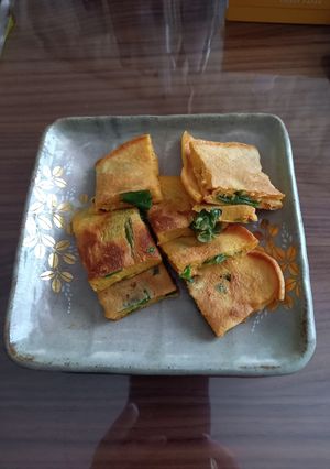 ネギと味噌の和風チヂミ-レシピのメイン写真
