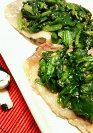 ✿ポークの❀ほうれん草のせ✿味噌バター味-レシピのメイン写真