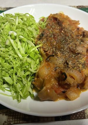 赤いイタリアン風生姜焼き-レシピのメイン写真