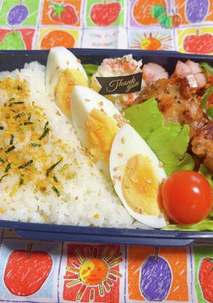 時短お弁当盛り付け記録　山賊焼-レシピのメイン写真