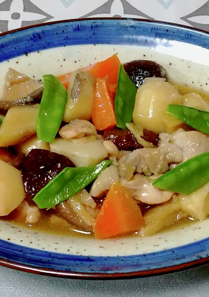 根菜ときのこと鶏肉の煮物-レシピのメイン写真
