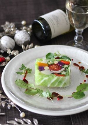ワサビソースで味わう彩り野菜のテリーヌ-レシピのメイン写真