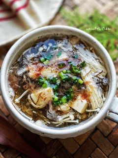 もずくとえのきと豆腐の梅スープ-レシピのメイン写真