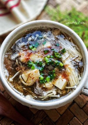 もずくとえのきと豆腐の梅スープ-レシピのメイン写真