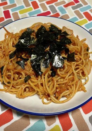 超簡単☆旨味堪能！キムチ納豆パスタ♪♪-レシピのメイン写真