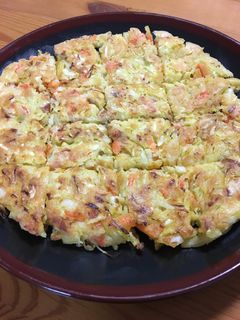 ビニール袋で簡単美味しいもちもちチヂミ♪-レシピのメイン写真
