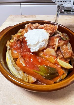 激辛！野菜たっぷり豚バラと野菜のトマト煮-レシピのメイン写真