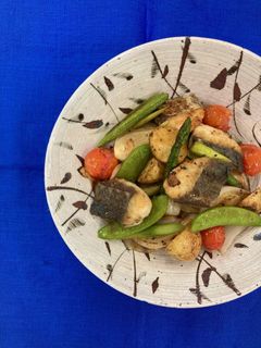 春野菜と魚のガーリック炒め-レシピのメイン写真