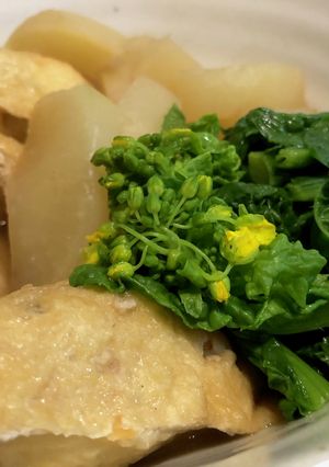 五目いなりと大根のあっさり煮～菜の花添え-レシピのメイン写真