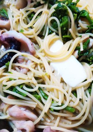 たこと菜の花パスタ-レシピのメイン写真