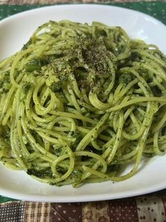 スパゲティ・小松菜ジェノベーゼ-レシピのメイン写真