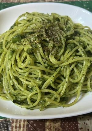 スパゲティ・小松菜ジェノベーゼ-レシピのメイン写真