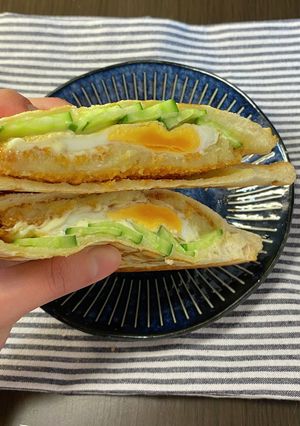 コロッケたまごのホットサンド-レシピのメイン写真