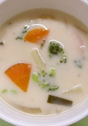 野菜たっぷり豆乳味噌汁-レシピのメイン写真