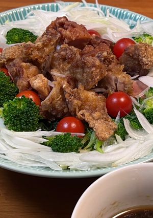 市販の又は残り物唐揚げDE唐揚げサラダ-レシピのメイン写真