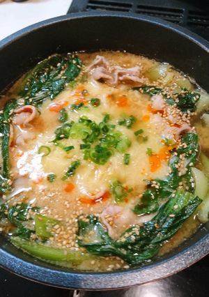 簡単!激ウマ!豚バラもやしの担々チーズ鍋-レシピのメイン写真