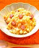 ☺炊飯器で簡単♪人参とウインナーのピラフ