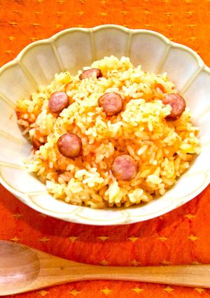 ☺炊飯器で簡単♪人参とウインナーのピラフ-レシピのメイン写真