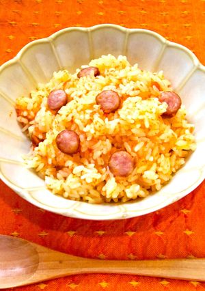 ☺炊飯器で簡単♪人参とウインナーのピラフ-レシピのメイン写真