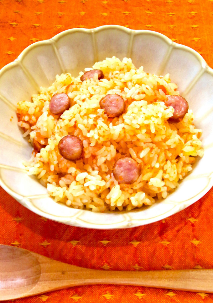 ☺炊飯器で簡単♪人参とウインナーのピラフ-レシピのメイン写真