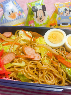 時短お弁当盛り付け記録 やきそば-レシピのメイン写真