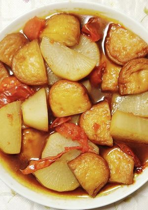 大根とさつま揚げのトマト煮-レシピのメイン写真