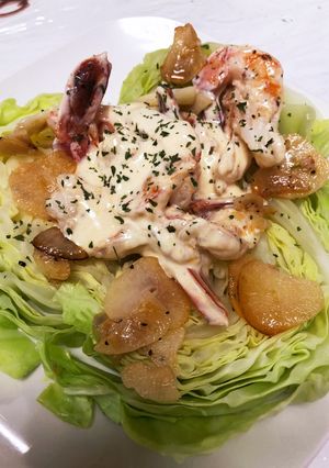 レンチンキャベツとエビマヨ-レシピのメイン写真