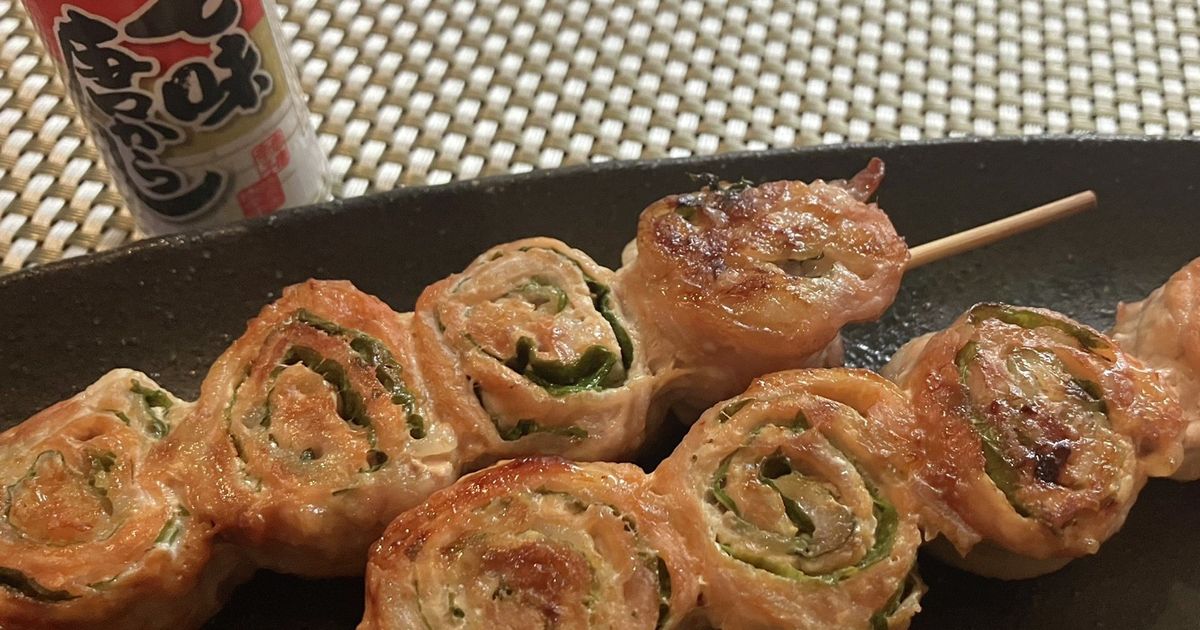 三枚肉しそ巻き 三枚肉しそ巻き 三枚肉しそ巻き 塩こしょうで簡単味付け♪