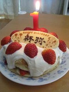 【離乳食】卵なしの1歳バースデーケーキ-レシピのメイン写真