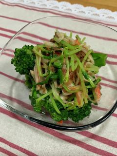 豆苗とブロッコリーのおかか和え♪-レシピのメイン写真