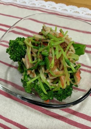 豆苗とブロッコリーのおかか和え♪-レシピのメイン写真